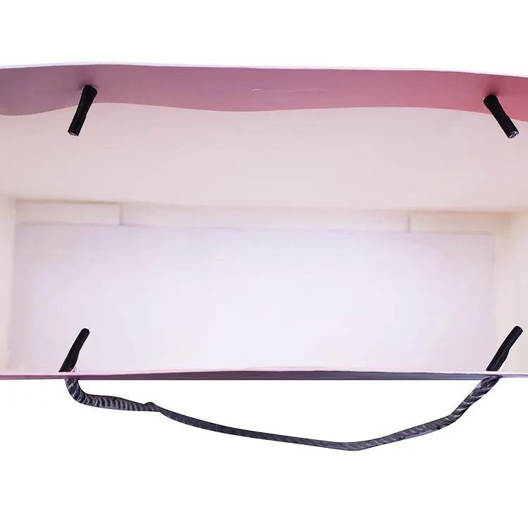 White Paperboard Shopping Tote Bags for Retail Packaging