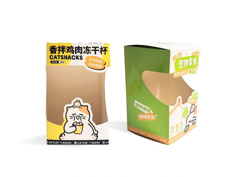 Hộp bao bì cửa sổ bìa cứng màu trắng
